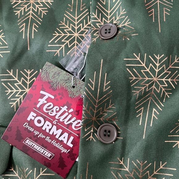 Suitmeister Holiday Snowflake Tree Blazer- Size Large - Picture 6 of 14
